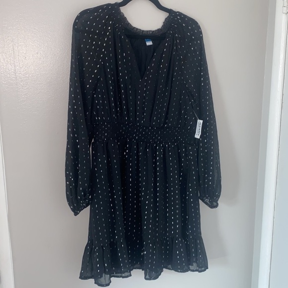 NWT Old Navy Waist Defining Shine Mini Dress - Picture 2 of 7